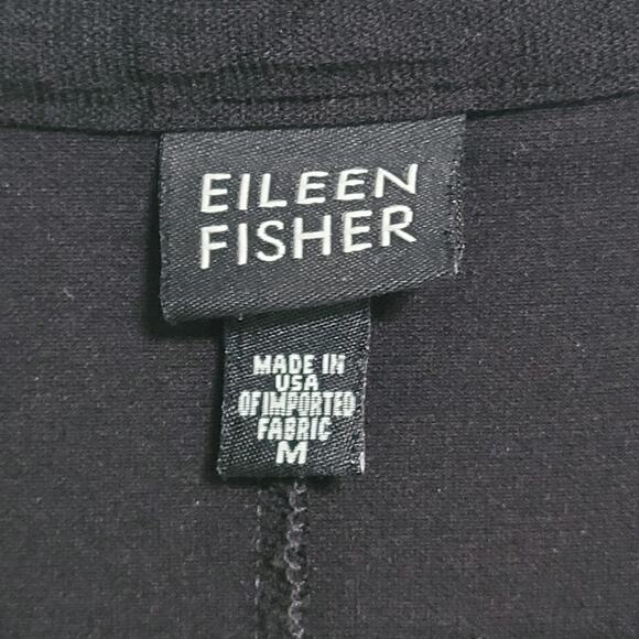 Eileen Fisher Black Zip Up Lightweight Jacket Size Medium - Picture 7 of 8